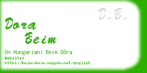 dora beim business card